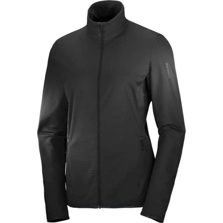 Black Salomon Essential Lightwarm Full Zip Women's Jackets | IE HT7380